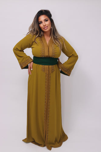 Caftan Alya vert olive