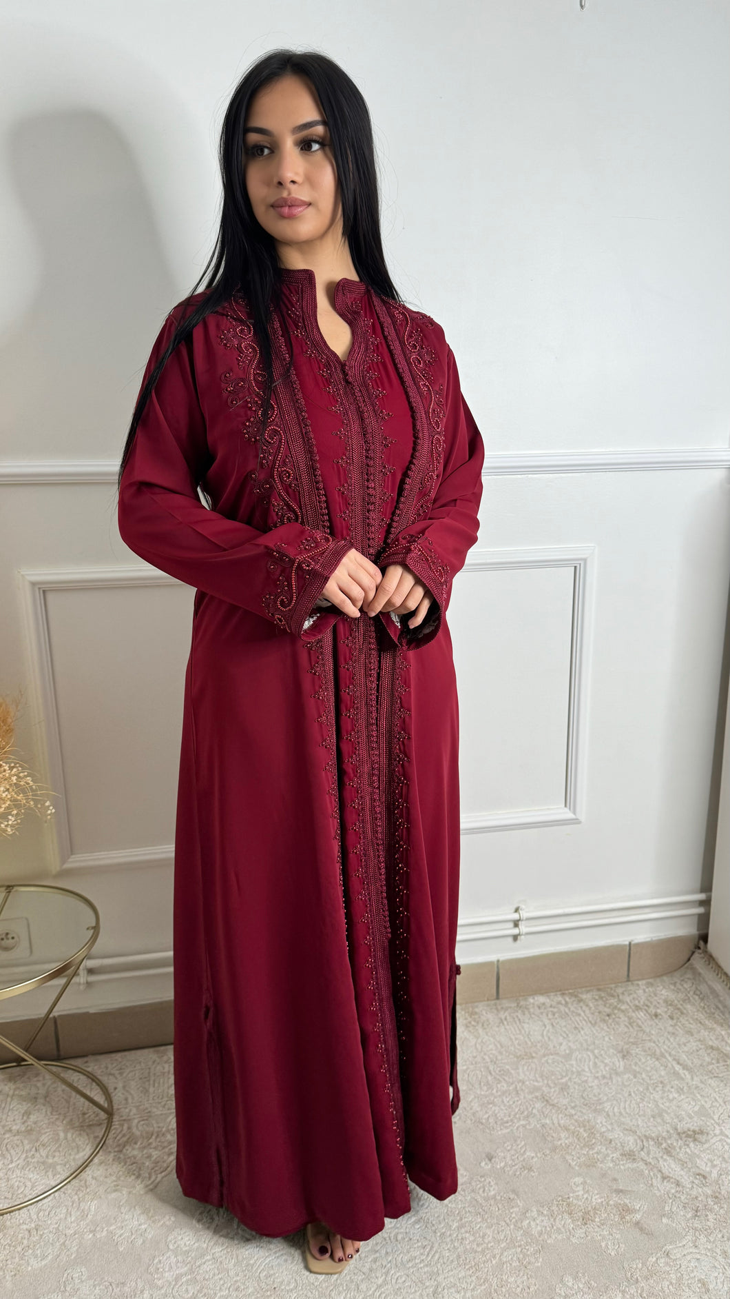 Caftan Pearl bordeau
