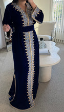 Charger l&#39;image dans la galerie, Caftan Mina bleu roi