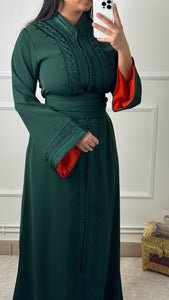 Caftan AMIRA vert royal