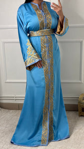 Caftan Sourour bleu ciel