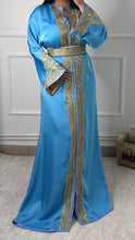 Charger l&#39;image dans la galerie, Caftan Sourour bleu ciel