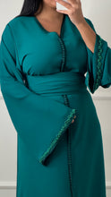 Charger l&#39;image dans la galerie, Caftan PERLA bleu canard