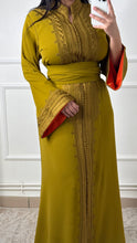 Charger l&#39;image dans la galerie, Caftan AMIRA moutarde