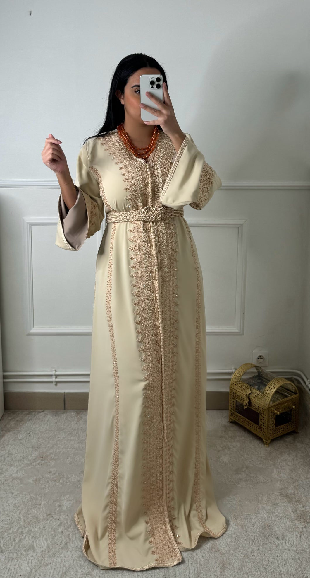 Caftan Rania crème