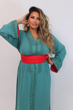 Charger l&#39;image dans la galerie, Caftan Alya vert eau