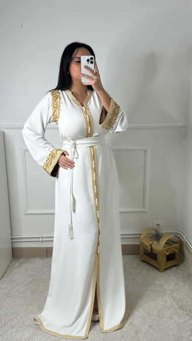 Caftan Marwa blanc