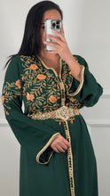 Charger l&#39;image dans la galerie, Caftan perlage vert royal