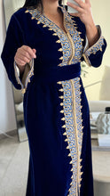Charger l&#39;image dans la galerie, Caftan Mina bleu roi