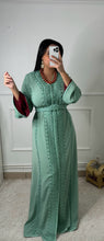 Charger l&#39;image dans la galerie, Caftan Rania vert eau