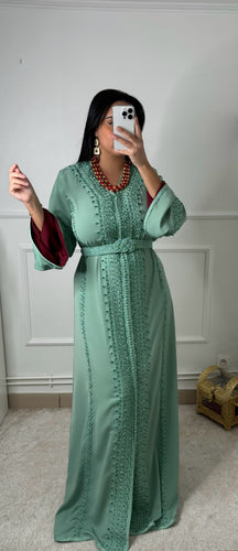 Caftan Rania vert eau