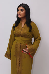 Caftan AMIRA moutarde