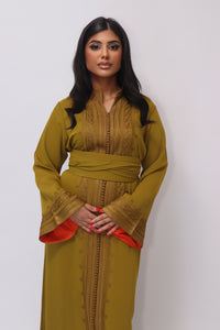 Caftan AMIRA moutarde