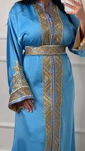 Charger l&#39;image dans la galerie, Caftan Sourour bleu ciel