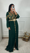 Charger l&#39;image dans la galerie, Caftan perlage vert royal