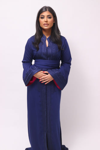 Caftan AMIRA bleu nuit