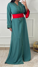 Charger l&#39;image dans la galerie, Caftan Alya vert eau