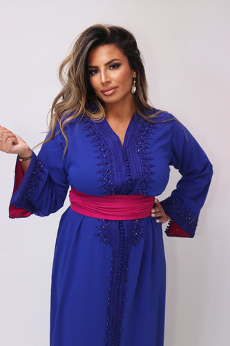 Caftan Alya bleu roi