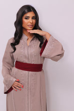 Charger l&#39;image dans la galerie, Caftan Assia taupe