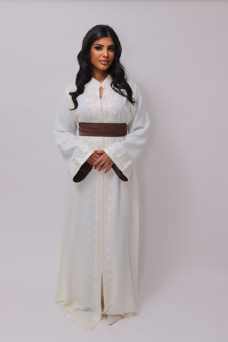 Caftan Assia  blanc