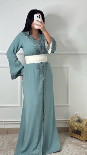 Caftan Alya vert sauge