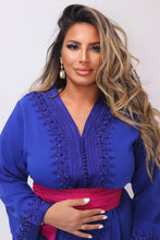 Charger l&#39;image dans la galerie, Caftan Alya bleu roi