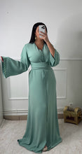 Charger l&#39;image dans la galerie, Caftan PERLA vert eau