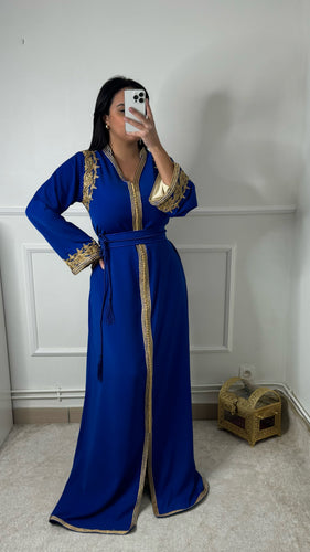 Caftan Marwa bleu roi