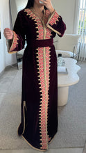 Charger l&#39;image dans la galerie, Caftan Mina Bordeau