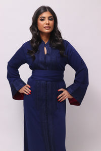 Caftan AMIRA bleu nuit