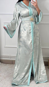 Caftan Siham vert eau