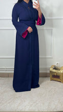 Charger l&#39;image dans la galerie, Caftan AMIRA bleu nuit