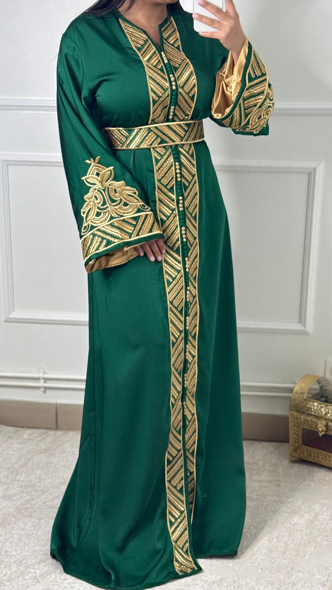 Caftan Sourour vert royal
