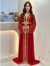 Charger l&#39;image dans la galerie, Caftan Carmen rouge