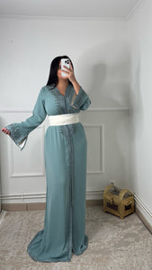 Caftan Alya vert sauge