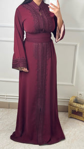 Caftan AMIRA Bordeau