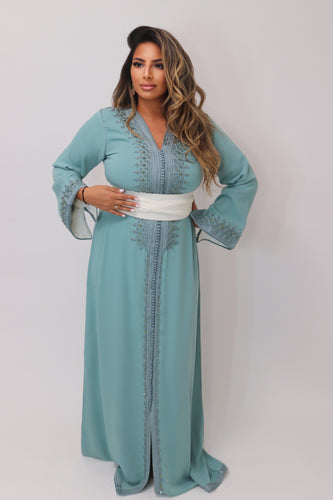 Caftan Alya vert sauge