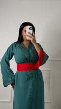 Charger l&#39;image dans la galerie, Caftan Alya vert eau