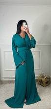 Charger l&#39;image dans la galerie, Caftan PERLA bleu canard