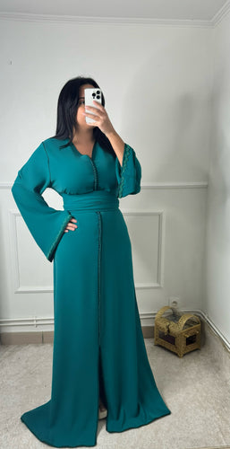 Caftan PERLA bleu canard