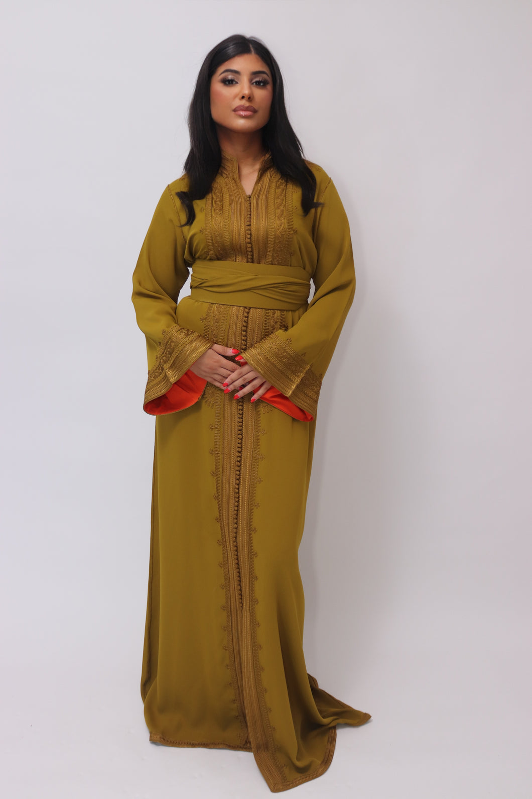 Caftan AMIRA moutarde