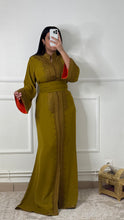 Charger l&#39;image dans la galerie, Caftan AMIRA moutarde
