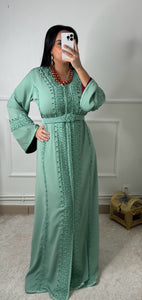 Caftan Rania vert eau