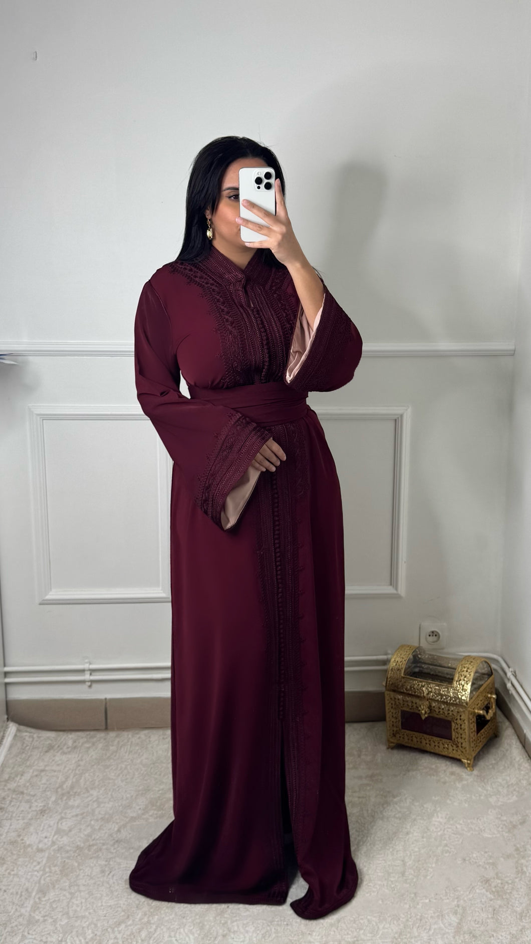 Caftan AMIRA Bordeau