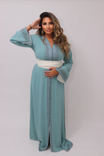 Charger l&#39;image dans la galerie, Caftan Alya vert sauge